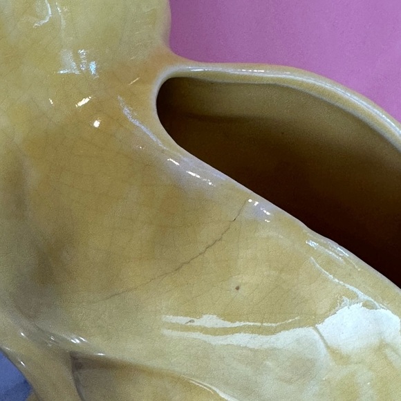 Antique Vintage Yellow Cat‎ Vase - Picture 7 of 11